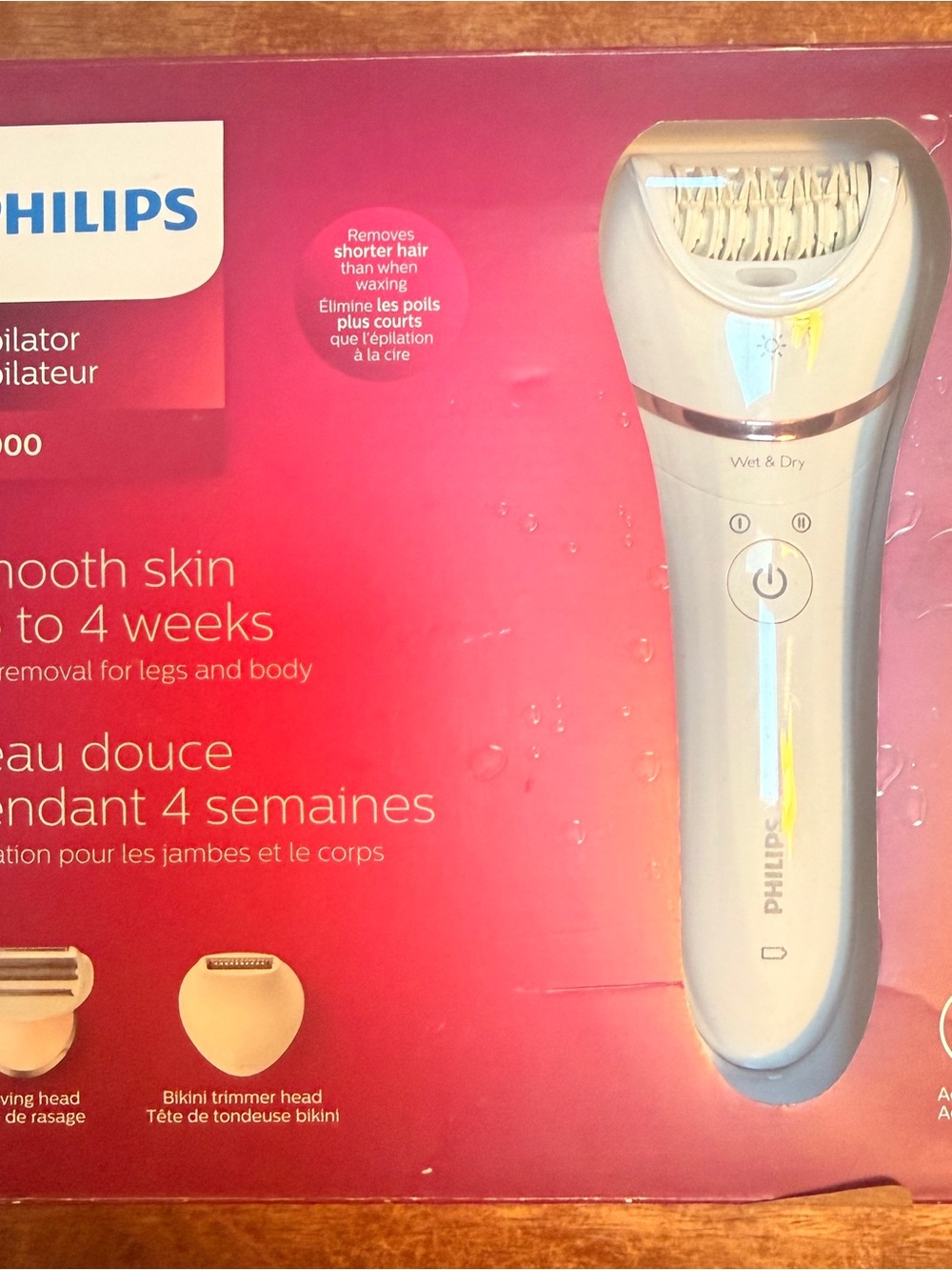 Philips Epilator Series 8000 BRE720 hair removal Cordless Wet Dry w Accessories - Picture 2 of 6